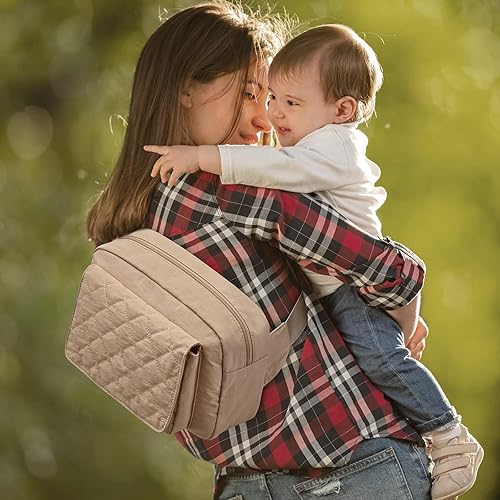 Miniatura 2 de G4Free Pequeña bolsa de pañales para bebé niña y niño, mini bolsa de pañales cruzada con cambiador portátil