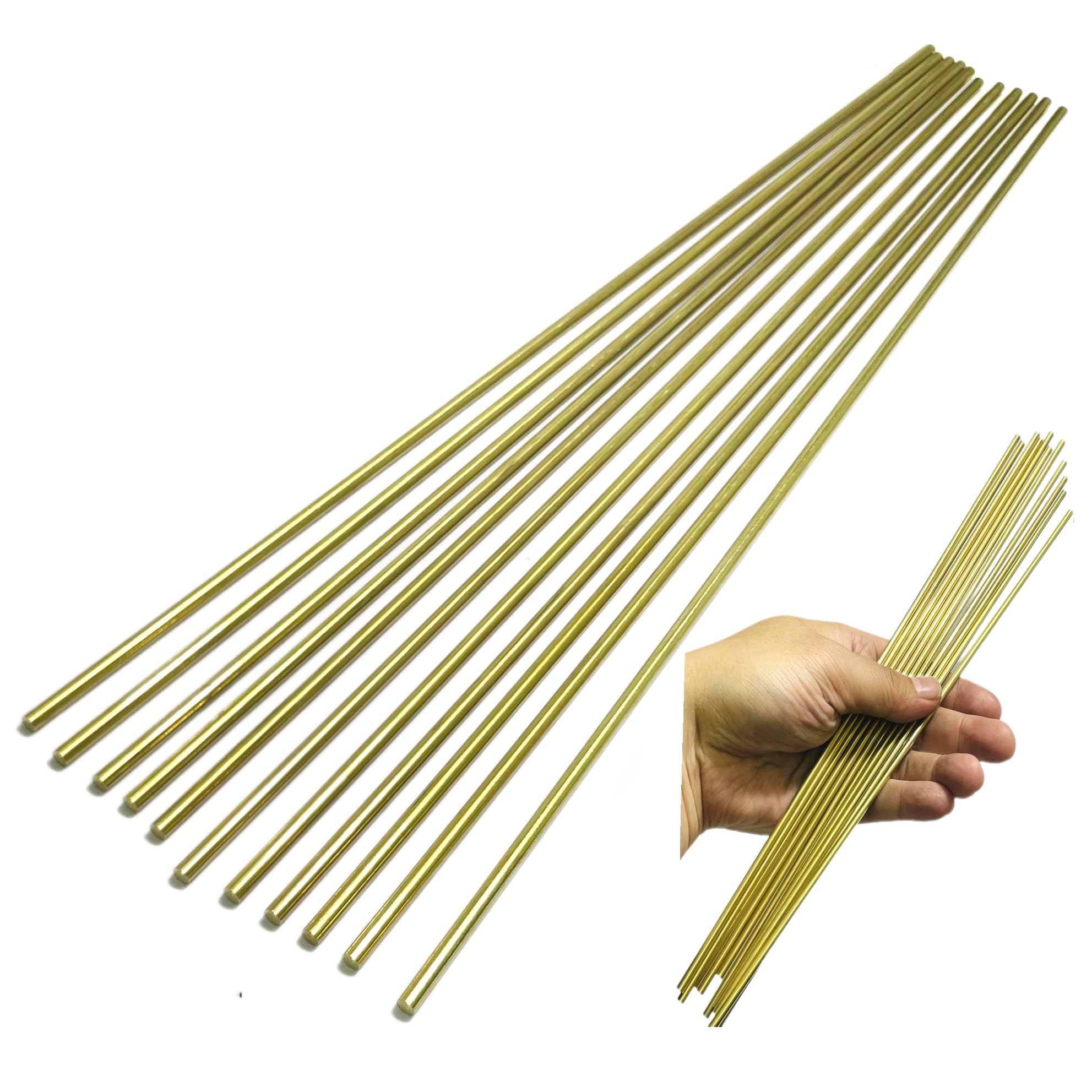 Brass Rods for Crafts - 1/4 x 12 Inch -9