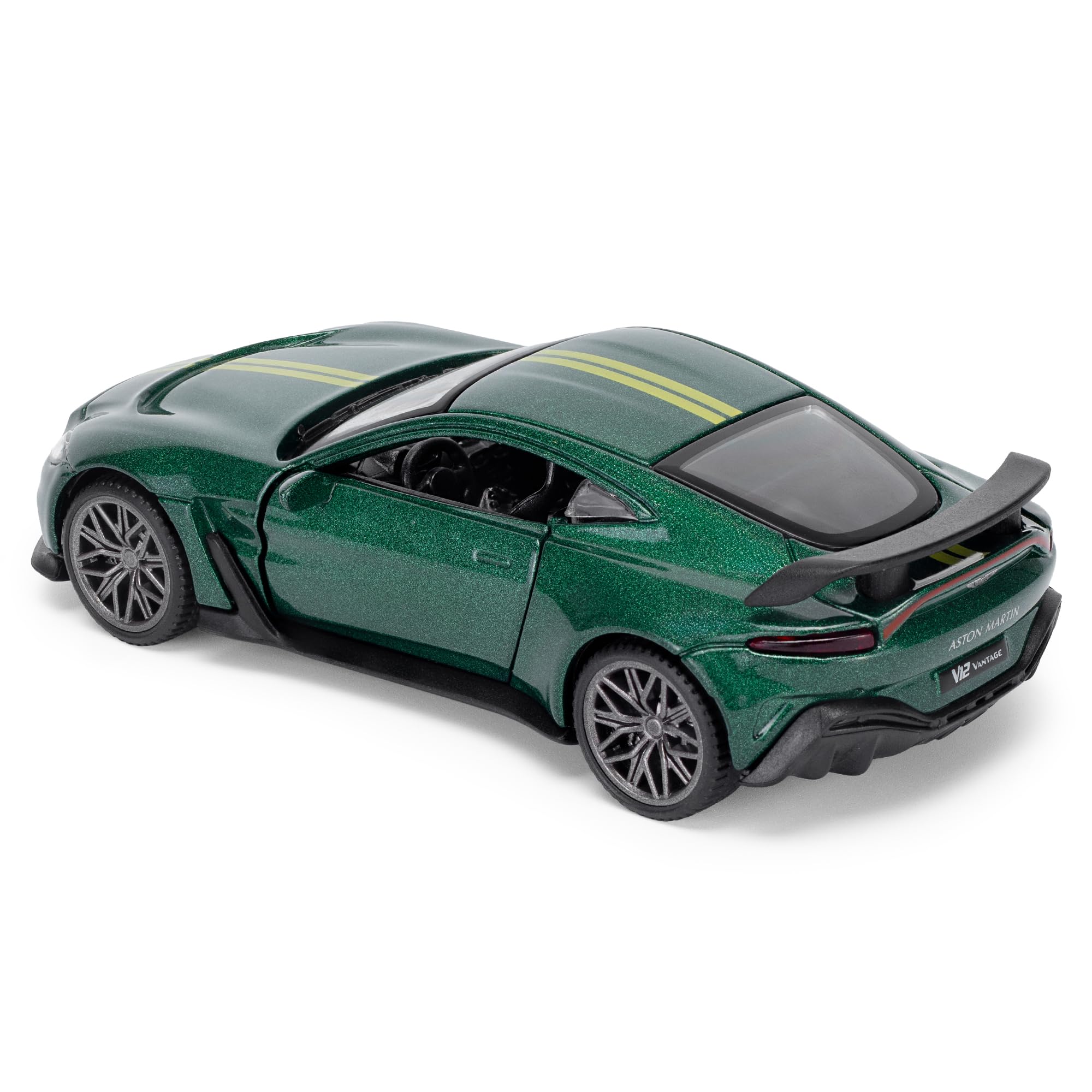 Aston Martin V12 Vantage 1:43 Scale Die-Cast Model Car - Racing Green, 2.5cm x 4.6cm x 10.4cm - Image 2
