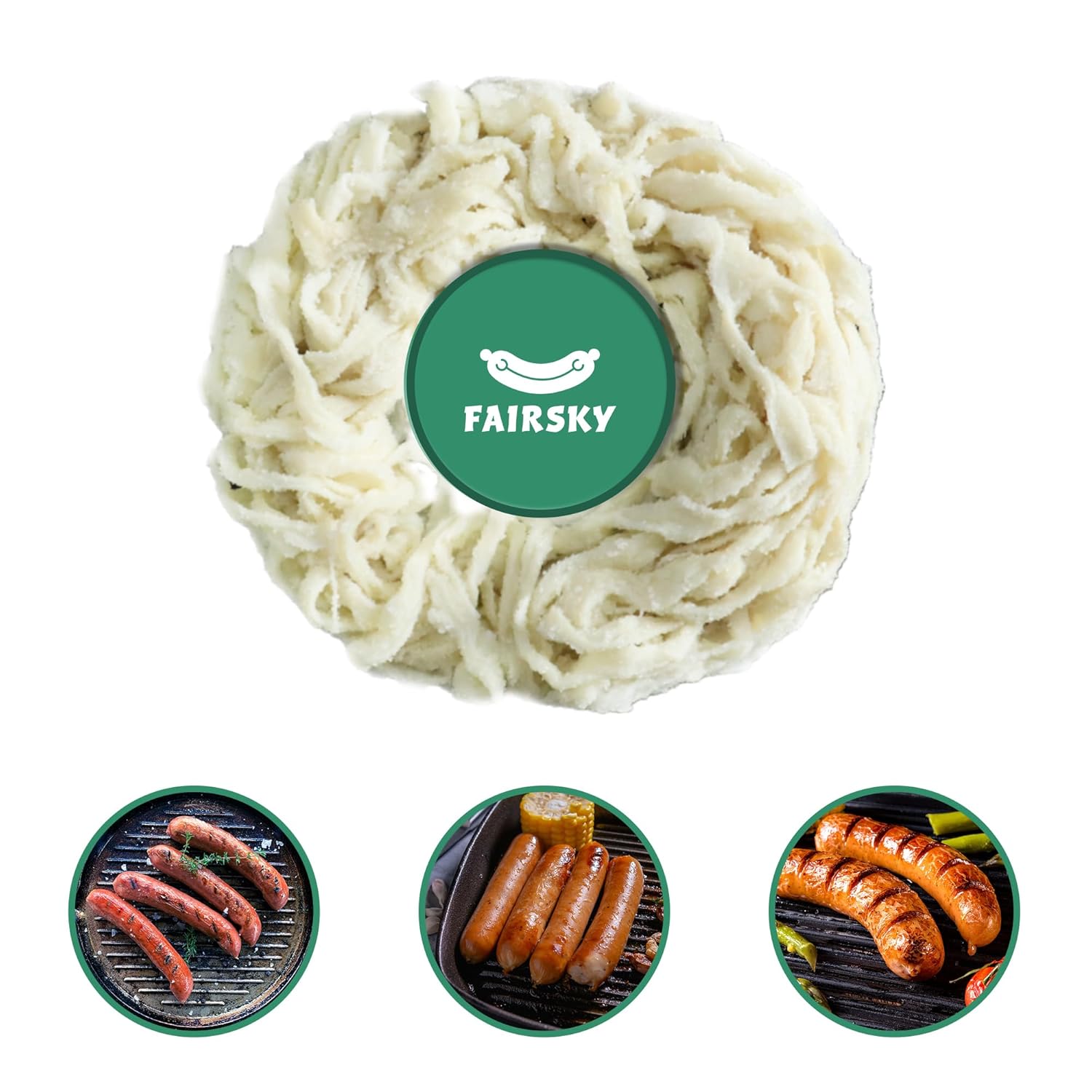 Edible Natural Sausage Casing, Grade A PreTubed Sausage