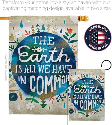 Miniatura 4 de Breeze Decor S115141-BO - Juego de banderas verticales decorativas con expresión inspiradora común, casa de 28 x 40 pulgadas y jardín de 13 x 18.5