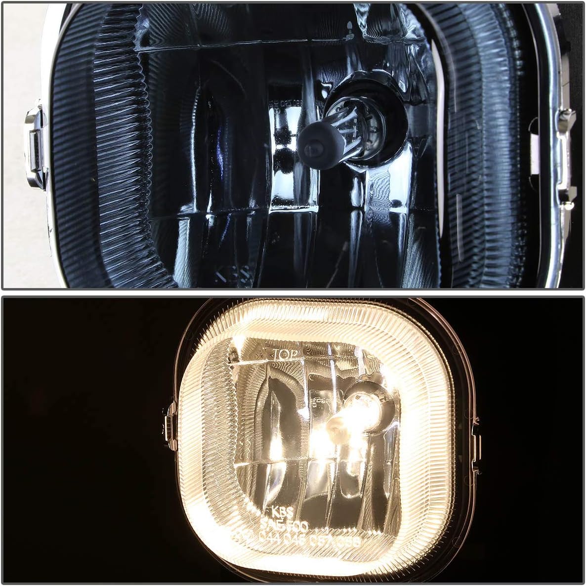 Auto Dynasty Fog Lights Assembly Compatible with 2008-2010 F250 F350 F450 F550 Super Duty Front Bumper Driving Fog Lamps with Switch, Driver and Passenger Side, Smoked Lens