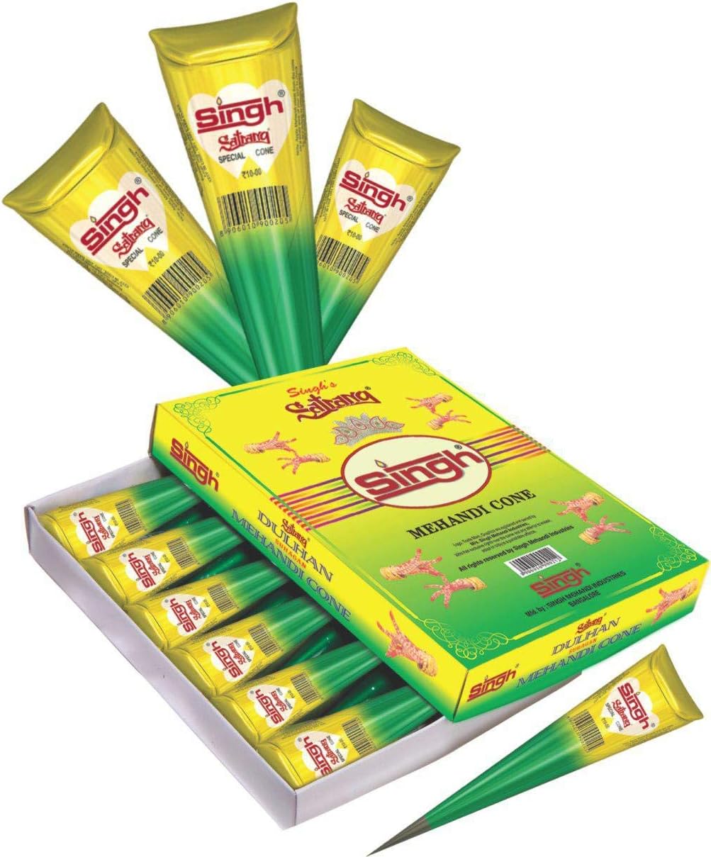 Singh Mehandi Cone Pack of 6 pieces