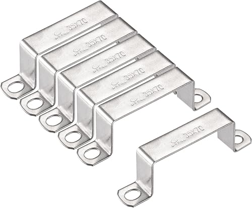 Miniatura 25 de uxcell Soporte de conector en forma de U 0.709 x 2.421 in Acero inoxidable 304 para puerta Cerrada Barra Soporte Strut Channel 6pcs