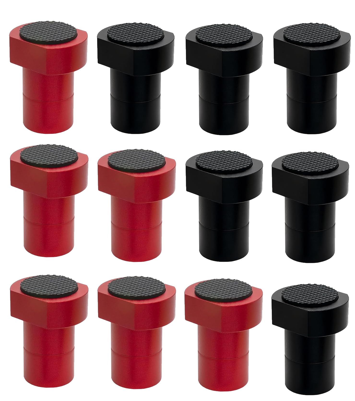Lot de 12 crochets de banc de 20 mm en alliage d'aluminium - Pince pour chien - Table de travail du bois - Mâchoires de serrage - Positionnement - Bouchon de rabot - Pince pour chien