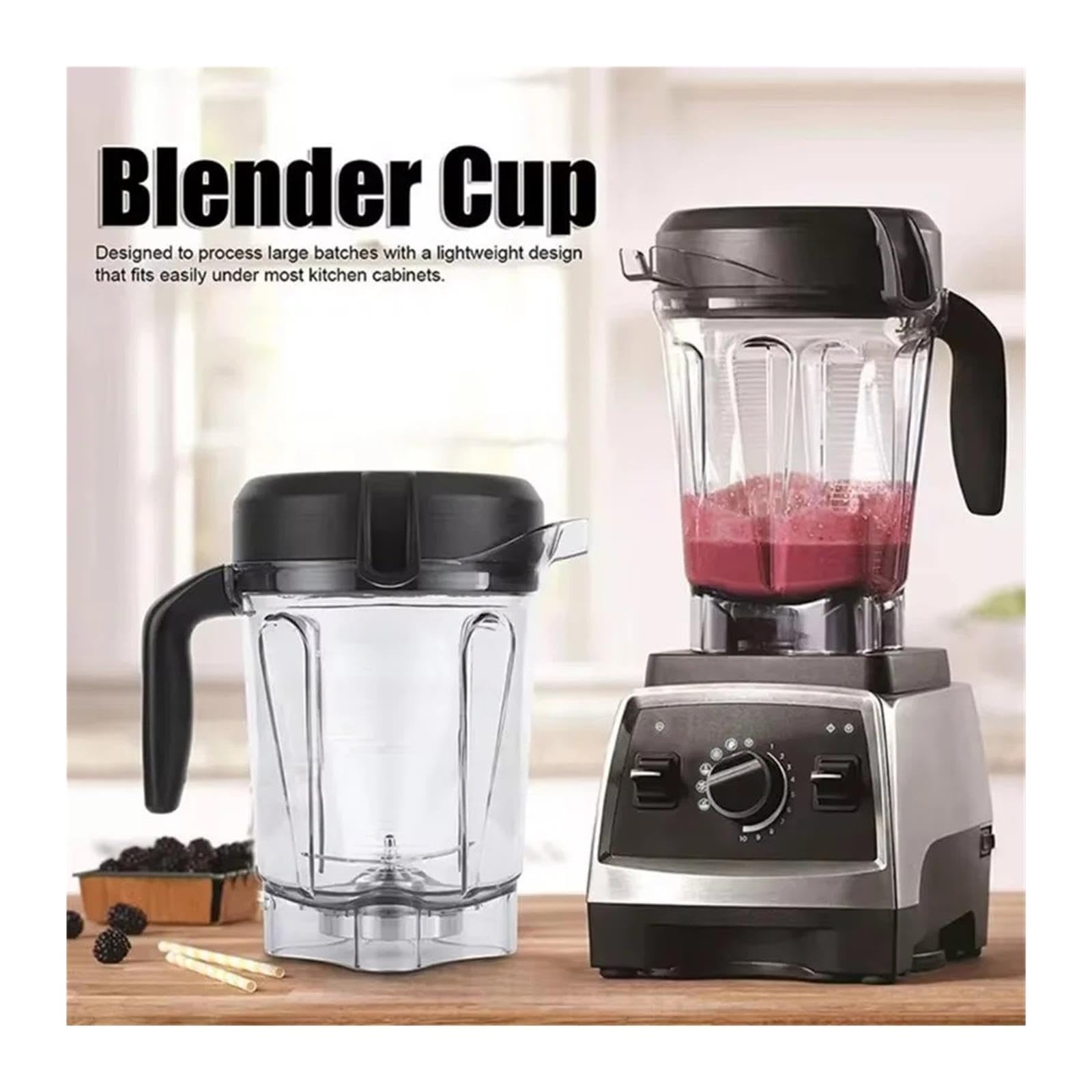 Genérico Taza Licuadora Perfil Bajo 64 Oz 2L Compatible con Vitamix 750 780