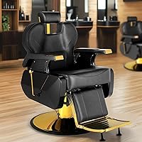 Vista 6 de Silla de Barbero Sillas de Salón para Estilista de Cabello Hidráulica de Alta Resistencia Reclinable para Salón Barbería Estilista de Cabello Hogar