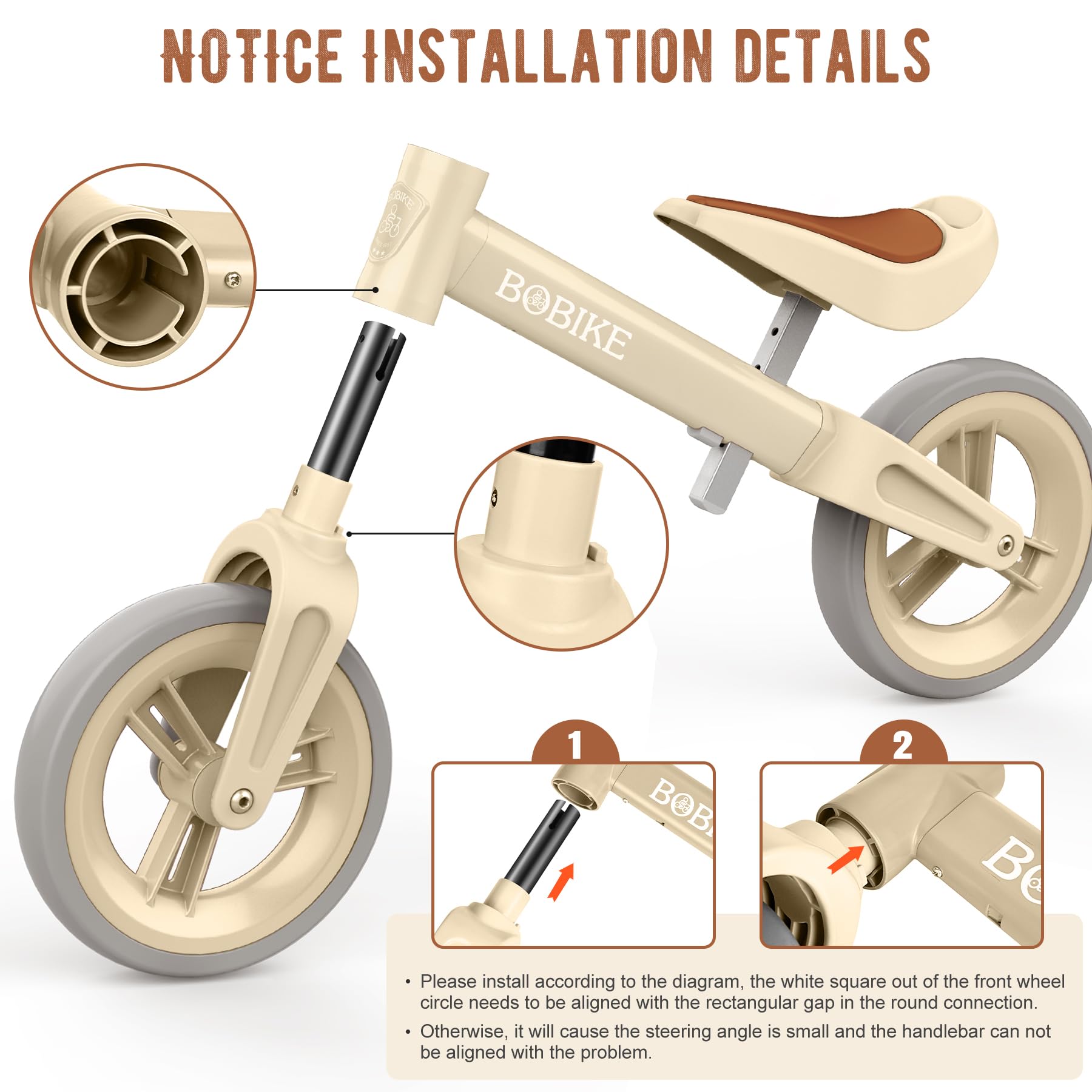 MHCYLION Bicicletta Bambini Senza Pedali per 1,5-4 Anni Fino a 25 Kg, volante e sellino Regolabili in Altezza, Bloccasterzo, Giocattoli Regali per Bambini Bicicletta Equilibrio Bambino