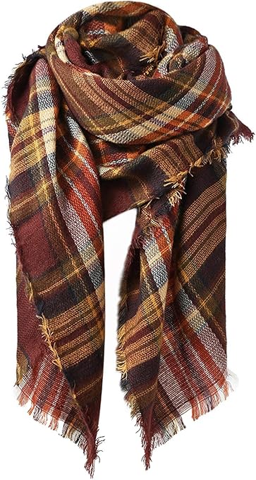 fall winter plaid scarf
