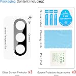 Pack de 3 protecteurs d'objectif pour Samsung Galaxy S26, protecteur d'objectif en verre trempé 9H pour Galaxy S26 [n'affecte pas les photos de nuit]