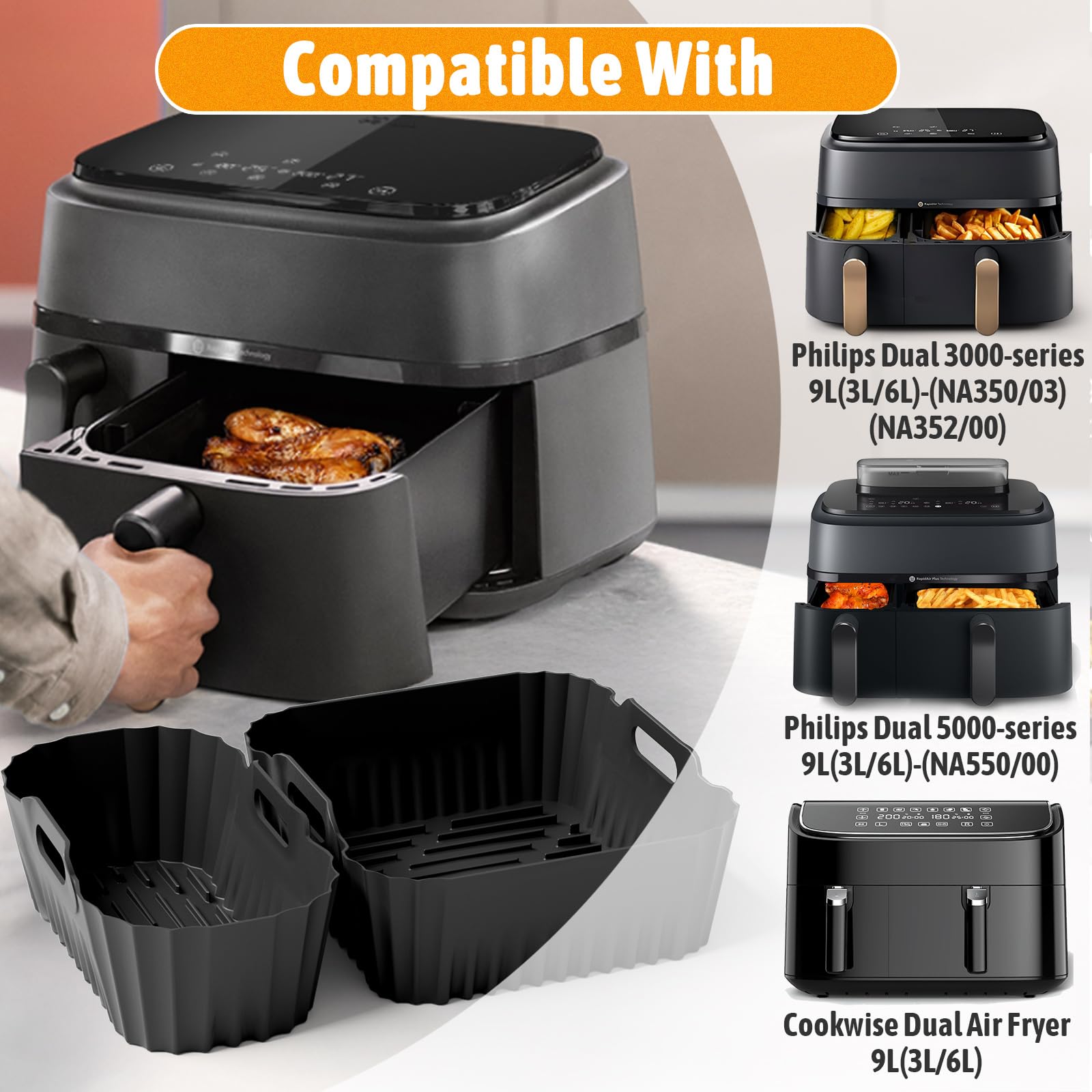 Accesorios Para Philips Airfryer 3000 Series De Doble Cesta