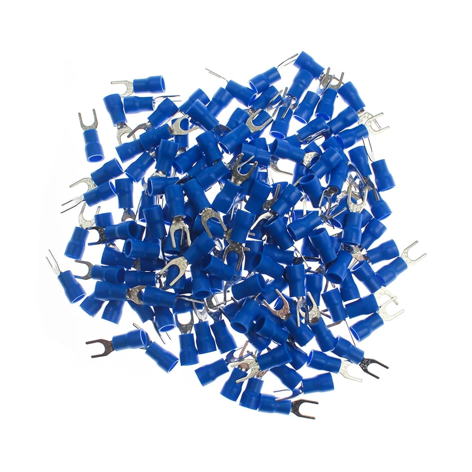 fengpeng 1000Pcs SV2-4 Y Type Fork Female Splice Terminal Plug Crimp Wire Cable Connector Electric Sertir Adapter 1.5-2.5mm2(5 Color Mix)