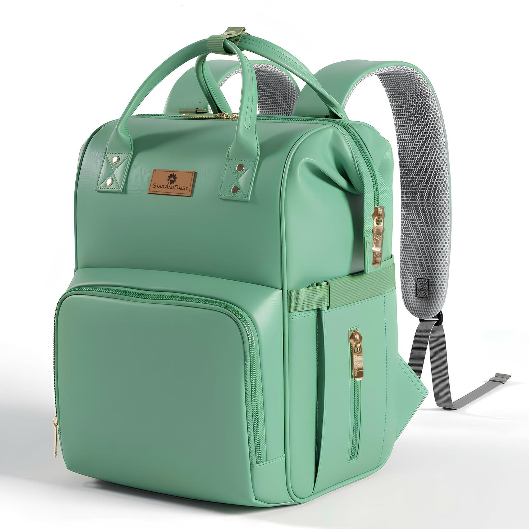 StarAndDaisy Baby Bag for Mother Travel/Diaper Bag with Insulated Baby Bottle Pocket/Diaper Bag for Mothers for Travel with Multi Compartments, Waterproof Diaper Bags for Mom, 24lt capacity - Green-image-33
