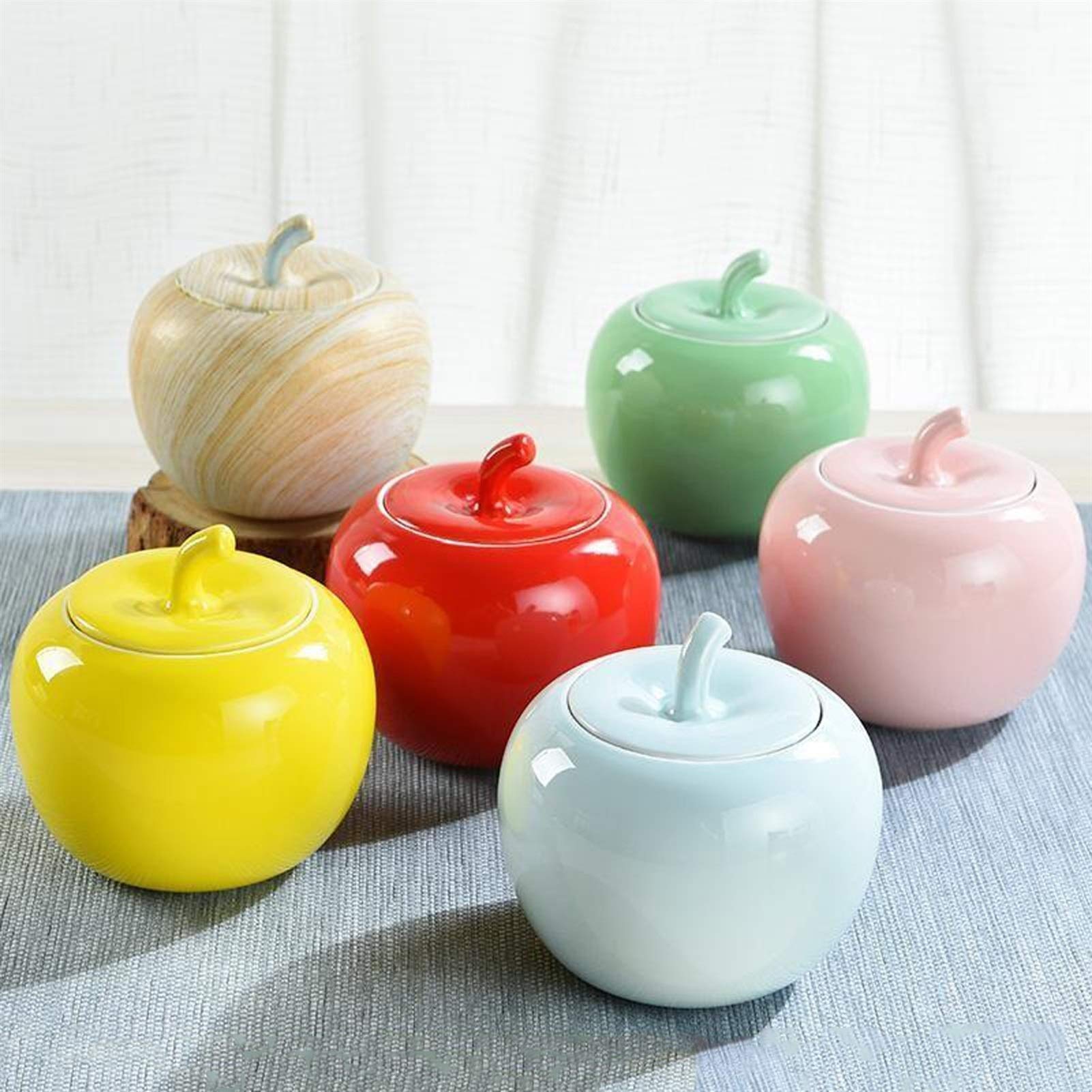 Sucrier Sucriers avec couvercle Boîte à thé anti-poussière Bol à bonbons Bol à sel Bol à sucre scellé en céramique Beau bol à sucre pratique et pratique Pot à bonbons Bocaux, une couleur - Taille uniq