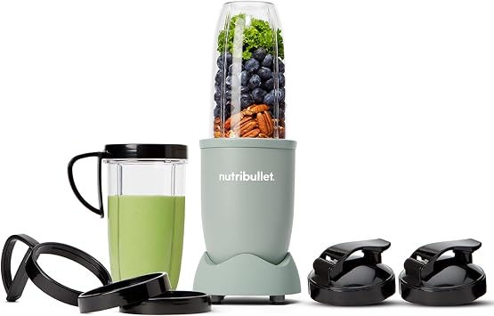 nutribullet Pro 900 NB910MAJD Electric Mixer Chopper Smoothie Mixer Multifunctional Mixer 900 W Power 900 ml and 710 ml Cup Matt Jade