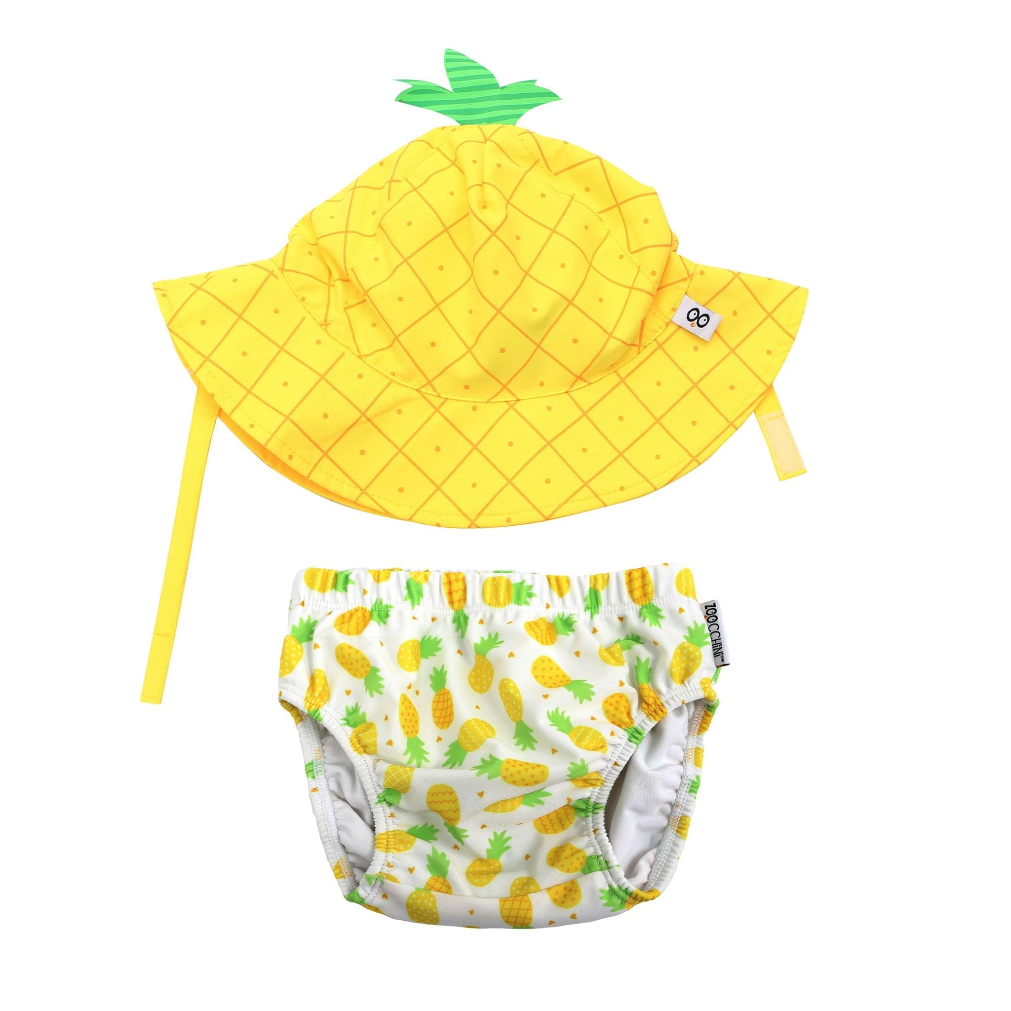 Set Baby Costumino Contenitivo + Cappellino - Ananas - UPF 50+ - L