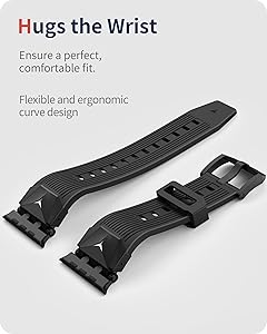 Wristitani Compatible with Apple Watch Band Ultra3/2/1 for Men, Durable Metal Connector with Rugged TPU Sport Replacement Strap for 49mm