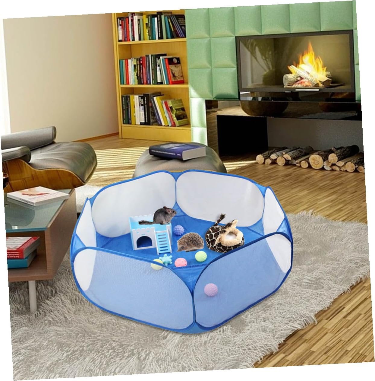 Portable Pet Playpen Tent Foldable Sturdy Scratch-Resistant Dog and Cat Shelter for Indoor Outdoor Use Summer Puppy Kitten House