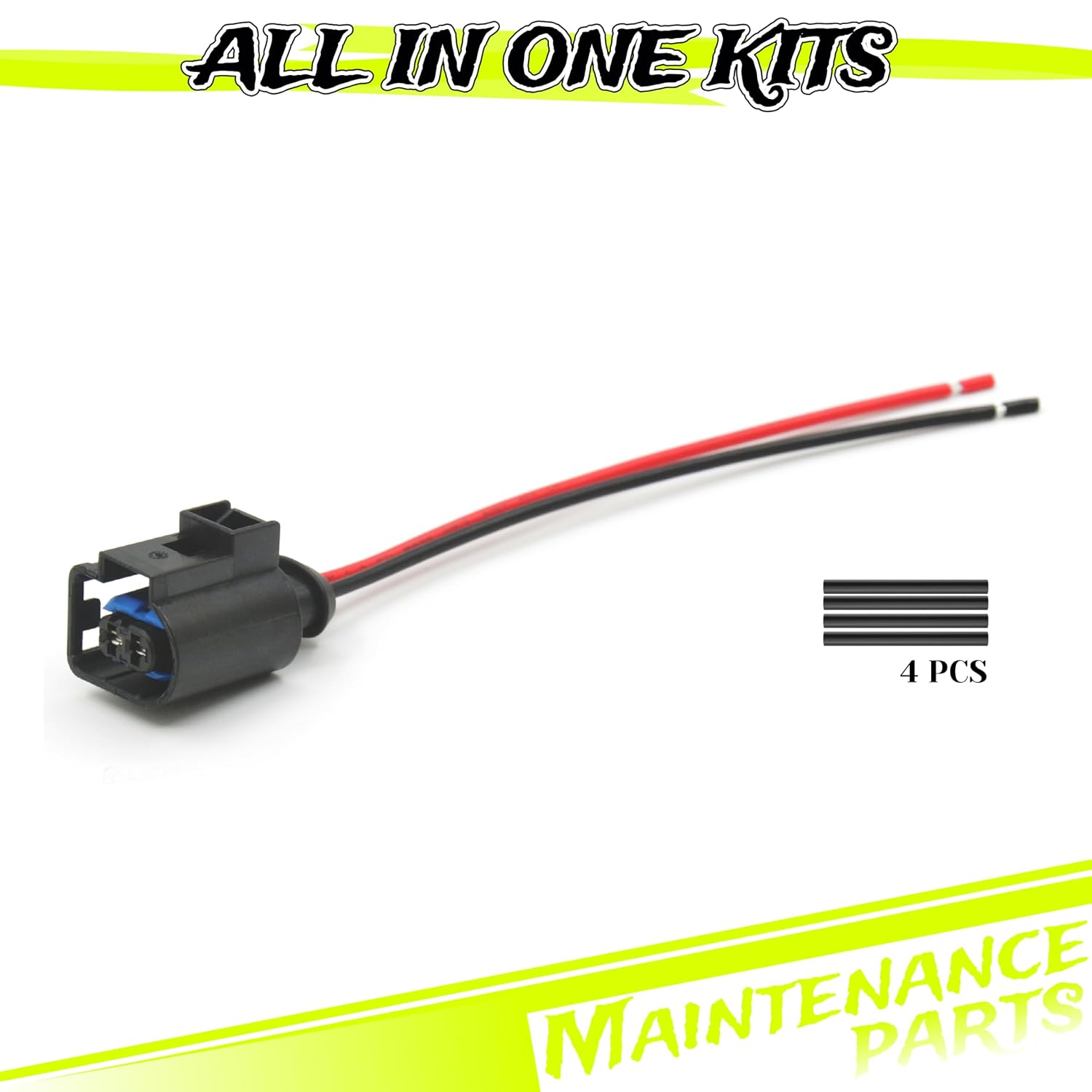 2 Pin Auto Connector Fuel Injector Wiring 4D0971992A 4D0 971 992 A for VW Audi Generator Plug(Interior Blue)