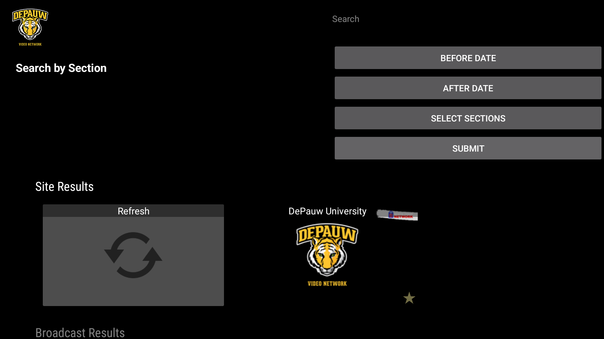 DePauw Video Network App on Amazon Appstore