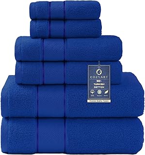 14 Blue Bathroom Ideas for Calm Fresh Modern Appeal 94 COZYART Royal Blue Bath Towels Set 6 Piece, 2 Bath Towels 2 Hand Towels ...