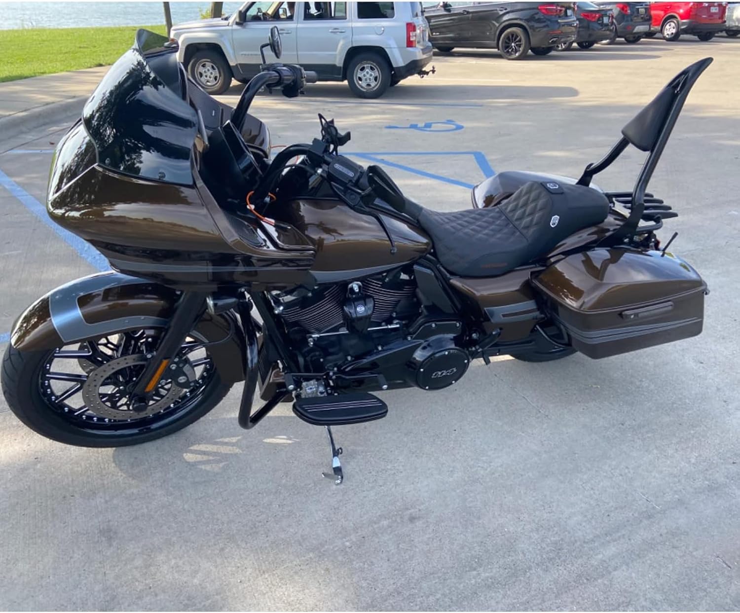 Matte Black Sissy Bar Backrest, Detachable Passenger Back Rest Rear Pad Compatible for Harley Davidson Touring Models 2009-Later Street Glide Road Glide Electra Glide Road King