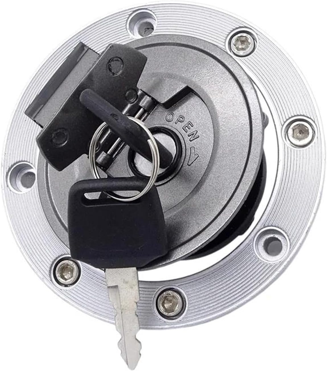 バイクのタンクキャップ オートバイ用シルバー燃料タンクキャップ