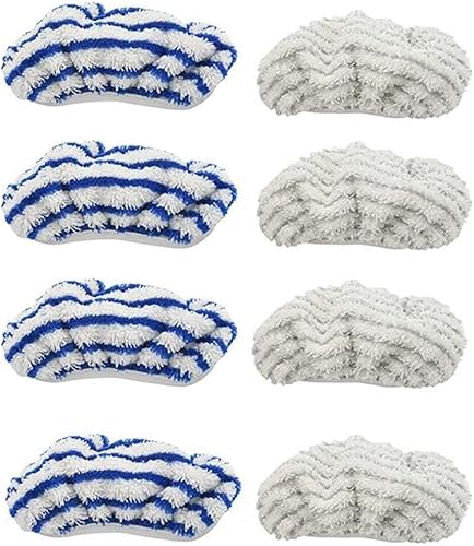 1 juego de almohadillas de tela de microfibra compatible con Rowenta Clean&Steam ZR005801 limpiador reutilizable