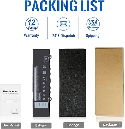 Miniatura 6 de Reemplazo de batería P83G001, batería F62GO F62G0 para Dell Inspiron 13 7000 2 en 1 7386 2 en 1 39dy5 13 7373 2 en 1 7370 7380 p83g 039dy5 0rpjc3