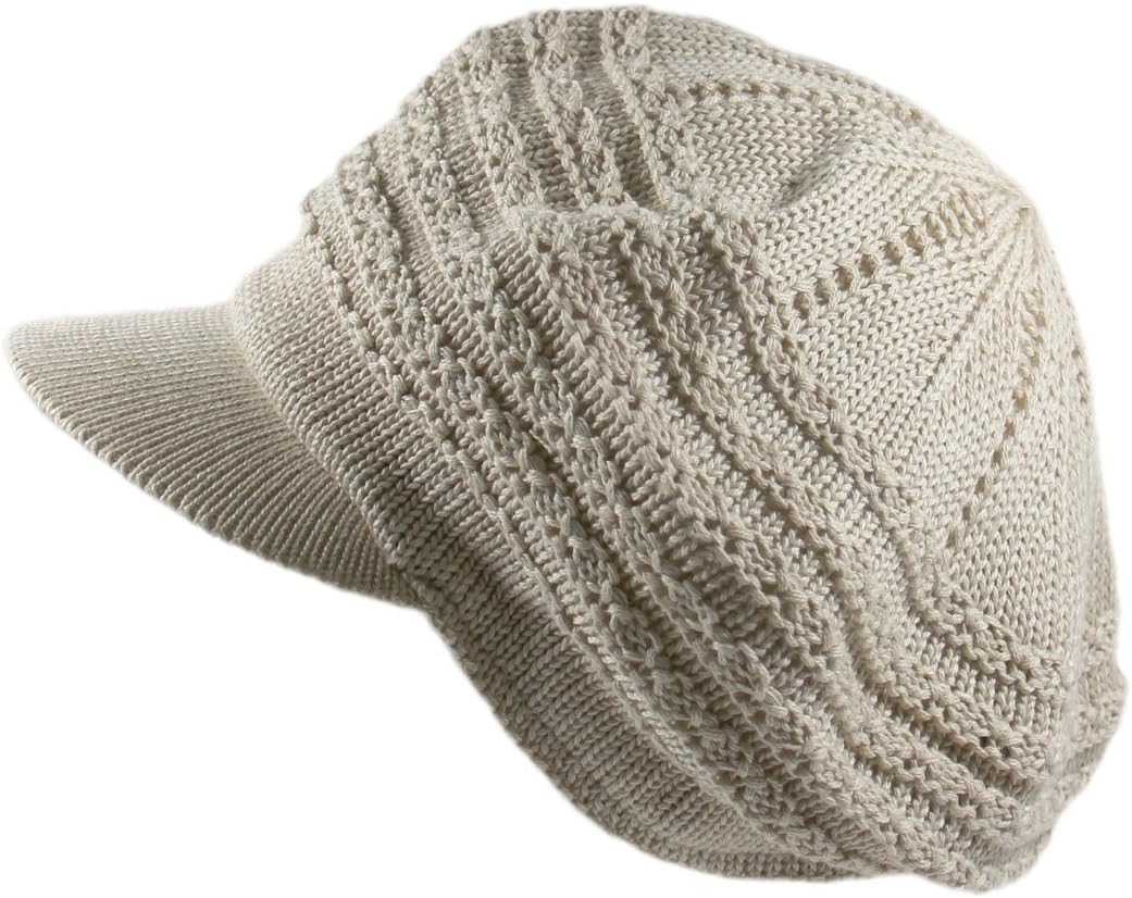 Knit Cable Slinky Newsboy Hat