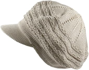 Knit Cable Slinky Newsboy Hat