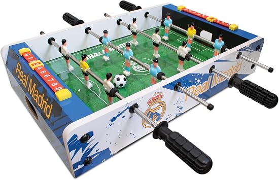 Hy-Pro Officially Licensed Real Madrid CF 20-Inch Mini Football Table, Compact Design, Family Entertainment, Sturdy Build Quality, Suitable for Kids & Adults, Real Madrid Merchandise, Great Gift Idea