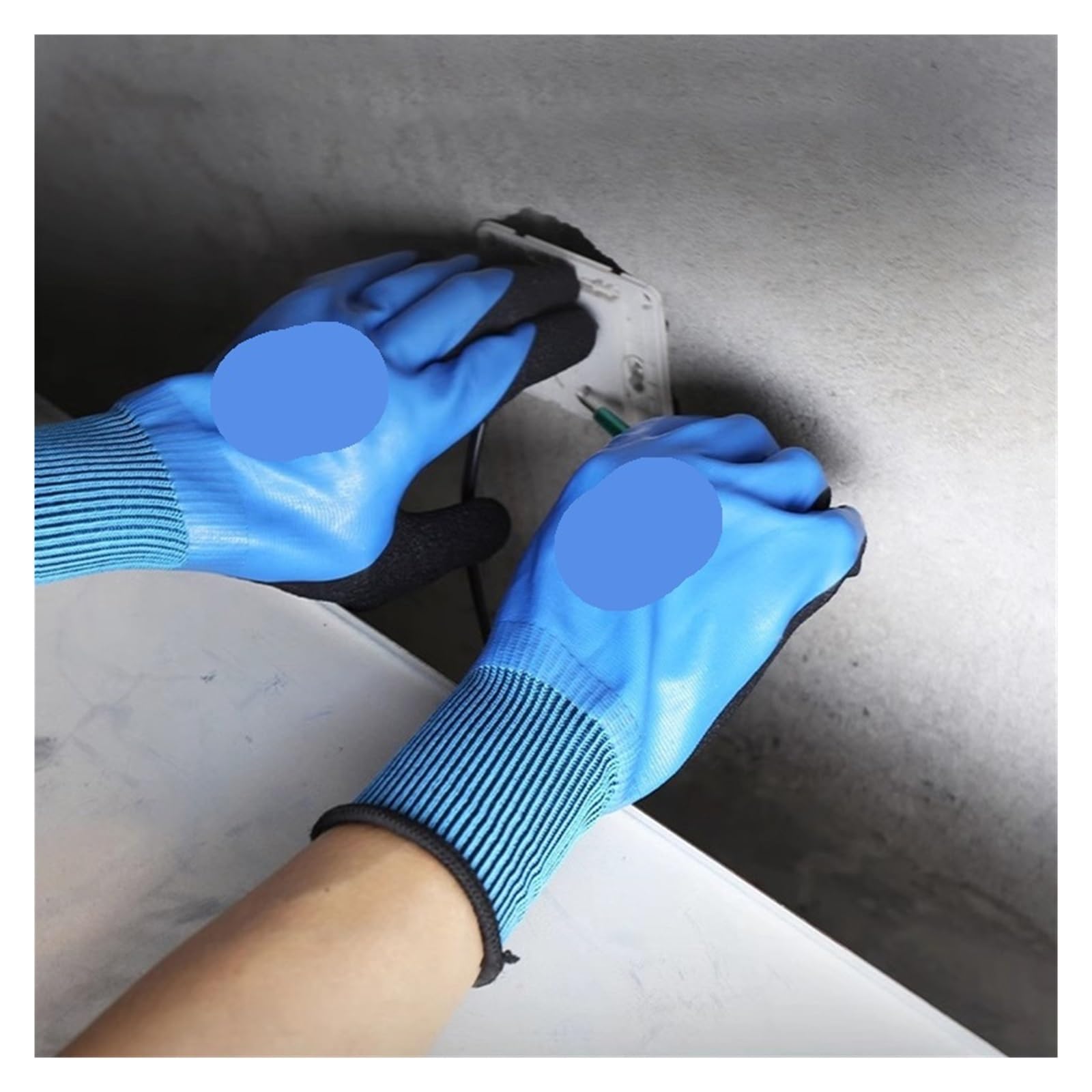 Équipement de protection travailleur d'élasticité élevée d'écran tactile gants isolants d'électricien bleu