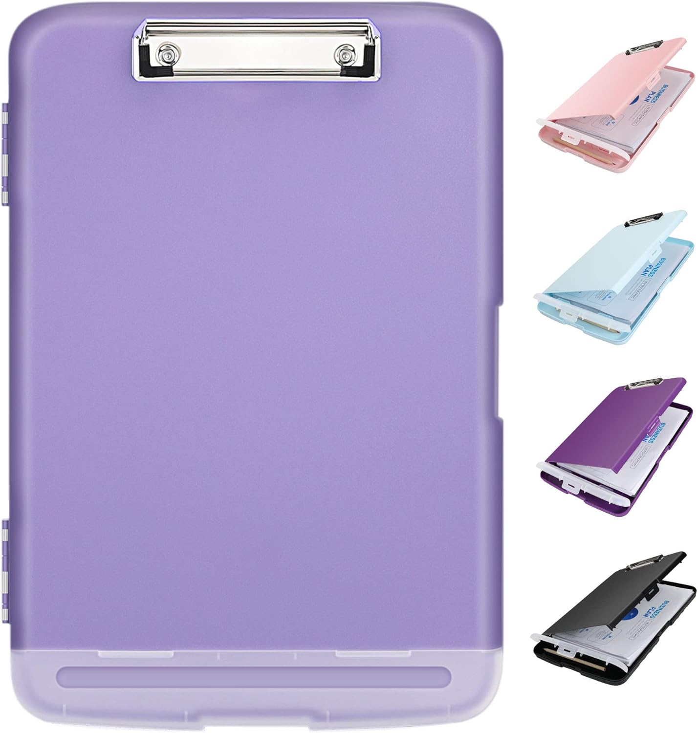 SUNEE Heavy Duty Plastic Clipboard with Storage and Pen
