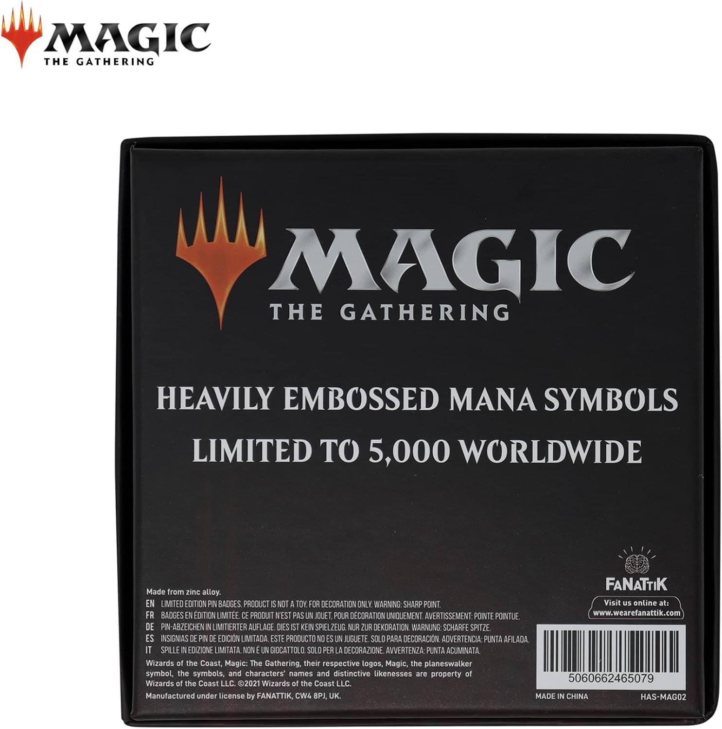 Fanattik Magic The Gathering 6-Piece Limited Edition Mana Symbol Pin Badge Set
