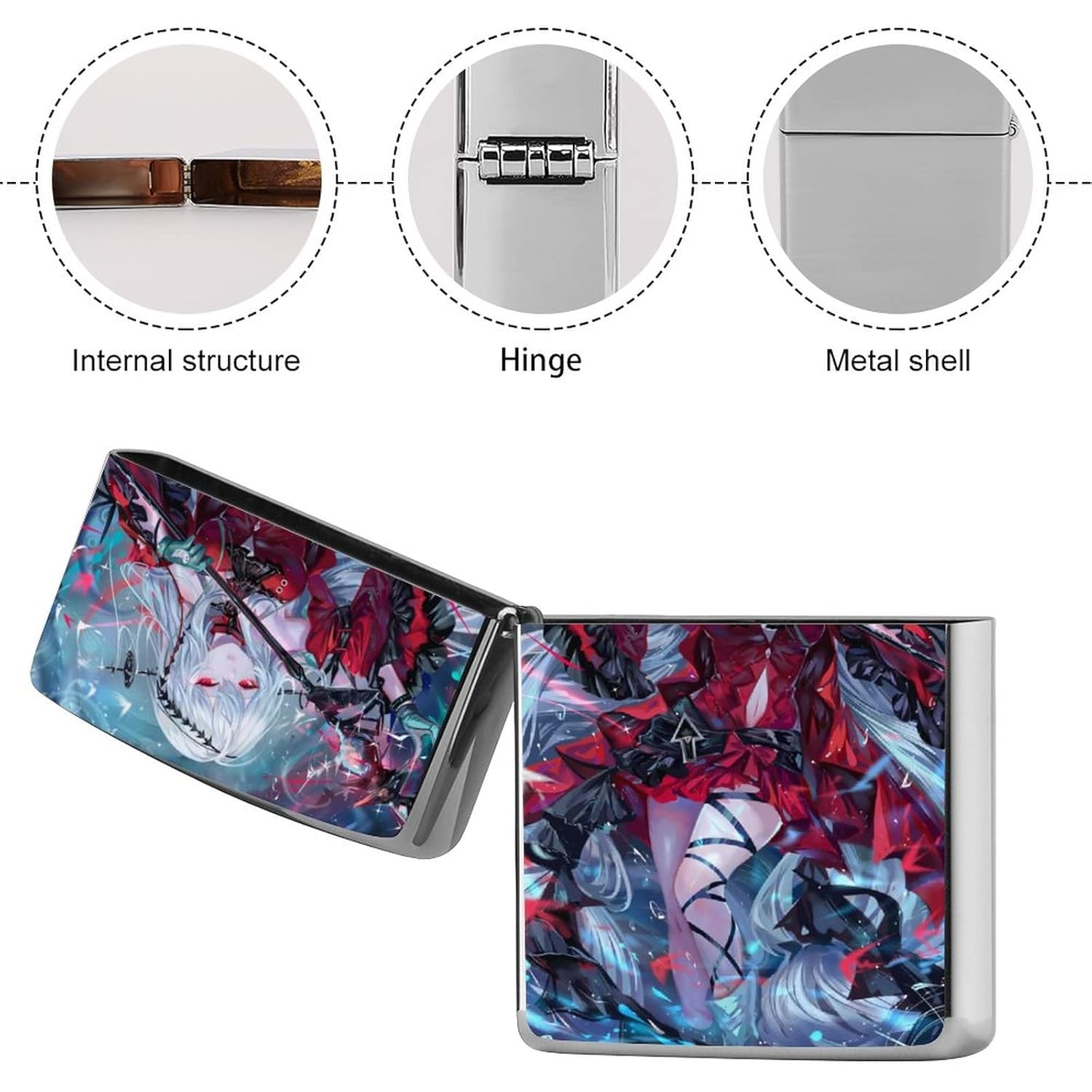 25 Off ライターケース オシャレ アニメ柄 キャラクター柄 スカジ アークナイツ ライター用カバー 収納ケース ライタ保護 Zippo ジッポー専用 防錆 たばこ用具 喫煙具 アニメ愛好者 タバコ愛好者 ファション飾り グッズ 小型ライター専用交換用外側ケース ライターを