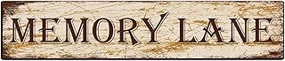 Memory Lane Aluminum Metal Plaque Rustic Tin Sign Retro Wall Decor 4x16 in / 10x40 cm