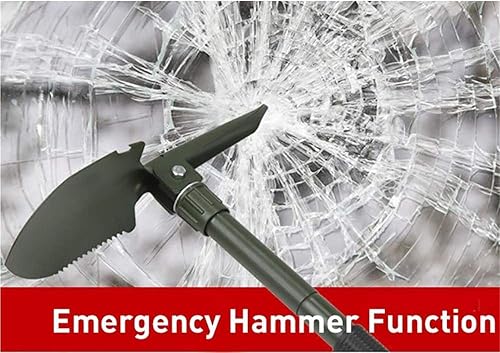 Miniatura 4 de XKH - Jardinería al aire libre Verde Senderismo Pala plegable militar multifuncional Pala de supervivencia Verde de emergencia