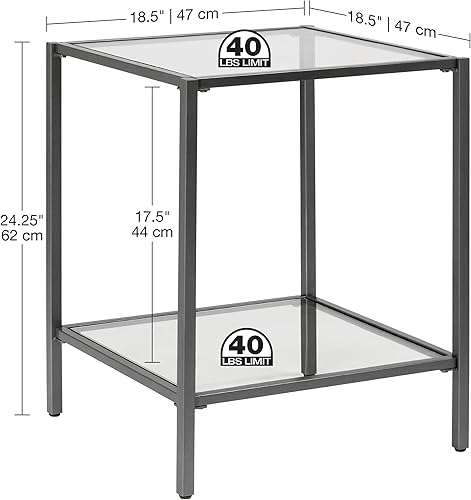Miniatura 29 de SD STUDIO DESIGNS Camber Elite - Juego de mesa auxiliar redonda de metal y vidrio, 35 pulgadas Mesa nido de café,Mesa de centro redonda de 28",Mesa