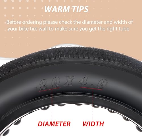 Miniatura 2 de MOHEGIA Fat Bike - Tubos interiores para bicicleta eléctrica de 20 x 3.020 x 4.026 x 3.026 x 4.0 pulgadas, goma butílica premium, válvula Schrader