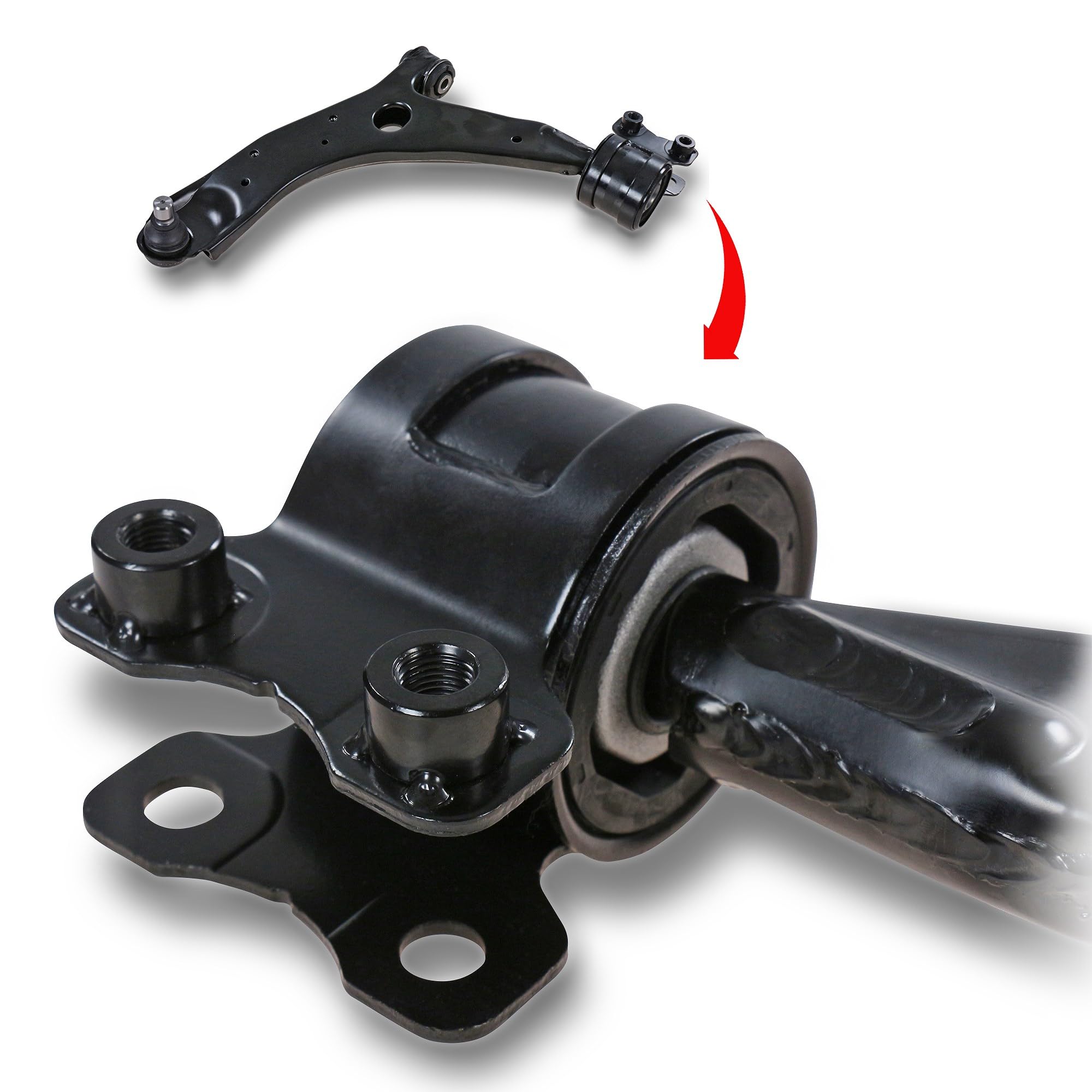 BESTPRICE 2x Querlenker Vorderachse vorne unten links & rechts Kompatibel mit MAZDA 3 (BK), 3 Stufenheck (BK), 5 (CR19), 5 (CW)