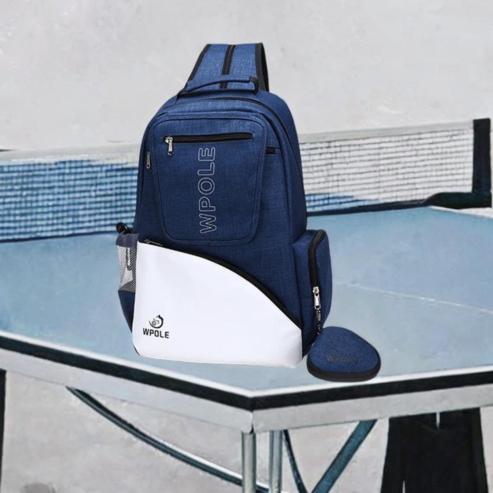 Zaino Tennis Tavolo Custodia Racchetta Borsa Portaoggetti Copri Racchetta Protezione Realizzato in Tessuto Oxford Impermeabile Resistente All’usura