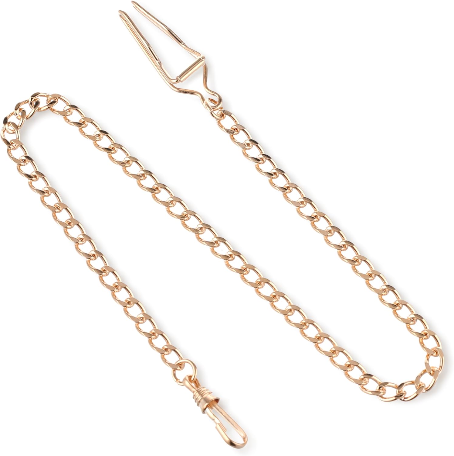 rose gold pocket watch chain