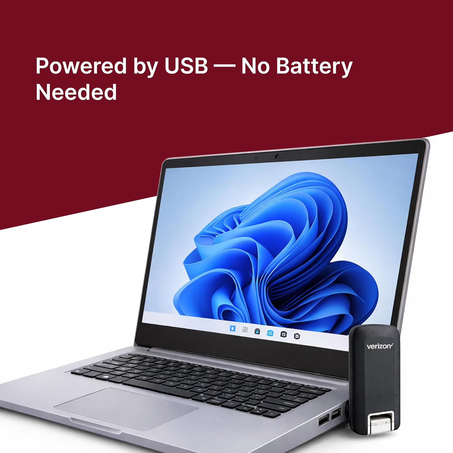 Verizon USB730L USB Modem, Portable Mobile Broadband USB Dongle, High-Speed Cellular Internet up to 300 Mbps for Laptops, PCs & Business Use, Plug-and-Play USB Connectivity, Secure Direct Connection