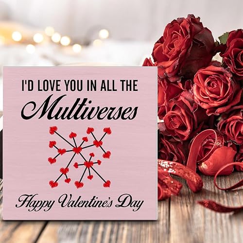 Vista 52 de Decoración de San Valentín, decoración del día de San Valentín, gnomos de San Valentín, camión, un camión cargado de amor, decoración de madera