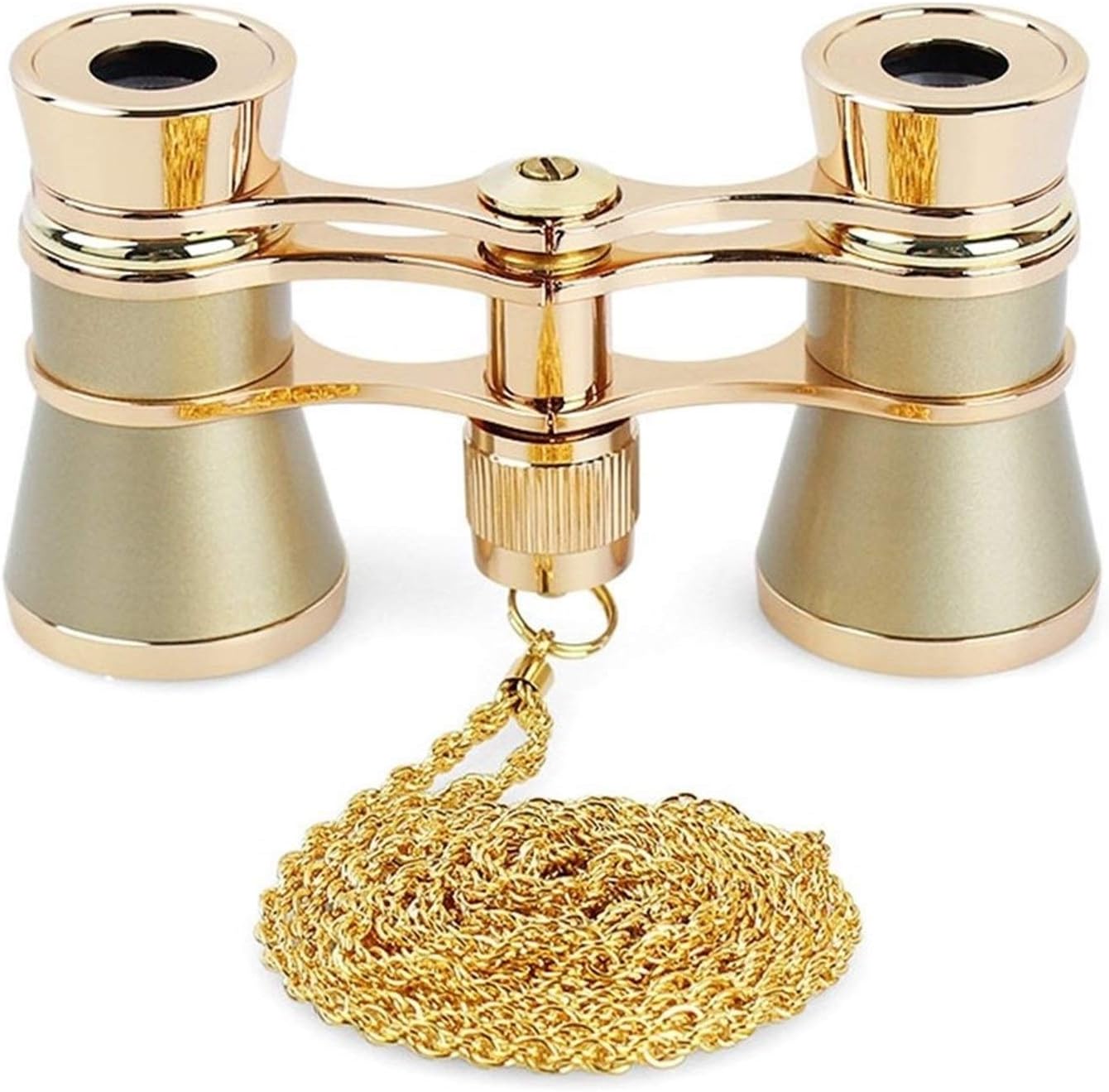 Monocular Telescope, High Power 3X25 Opera Glasses Binoculars Metal Body with Chain/Handle Optical Lens Theater Telescope Retro Design Women Girls Binoculars