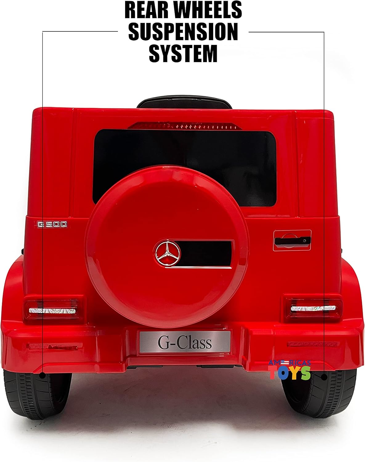 Ride On Toys - 12V Battery Ride On Car with Remote Control – Americas Toys Electric Car for Kids with Open Doors, Leather Seat, 3 Point Seat Belt, MP3 Music, Compatible with Mercedes-Benz Red : Toys & Games