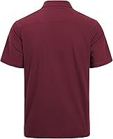 Vista 144 de J.VER Camisas de manga corta de lino y algodón para hombre, estilo informal, ligeras, con botones, para vacaciones, playa y verano, con bolsillo