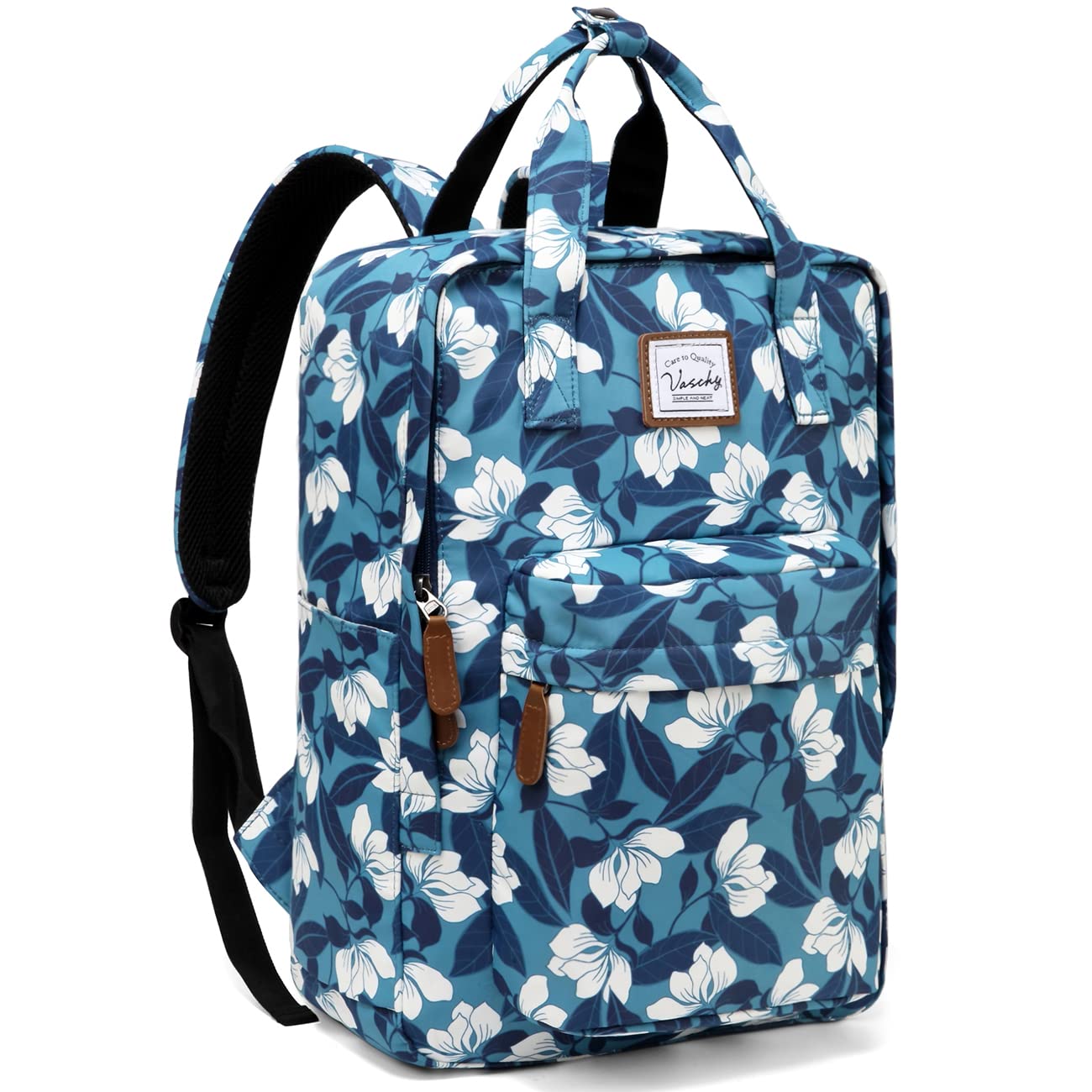 VASCHY Zaino porta PC, Zaino Donna Zaino PC 15.6 Pollici Zaino Scuola Zaino Lavoro Donna Zaino Uomo Vintage Zaino da Viaggio Antifurto Donna Zaino Università Trekking