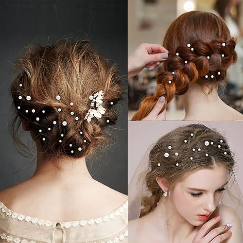 Miniatura 5 de LOMIMOS 3090 calcomanías de perlas, 4 tamaños, autoadhesivas, beige, parte trasera sintética, decoración de perlas para rostro, belleza, maquillaje,